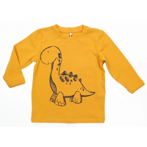 NAME IT Baby Boy Golden Orange ORGANIC Cotton DINO - Picture 1 of 1
